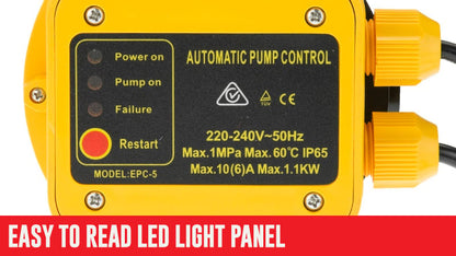 HydroActive Adjustable Pressure Switch Electric Electronic Automatic Water Pump Controller - ShopFrenzy