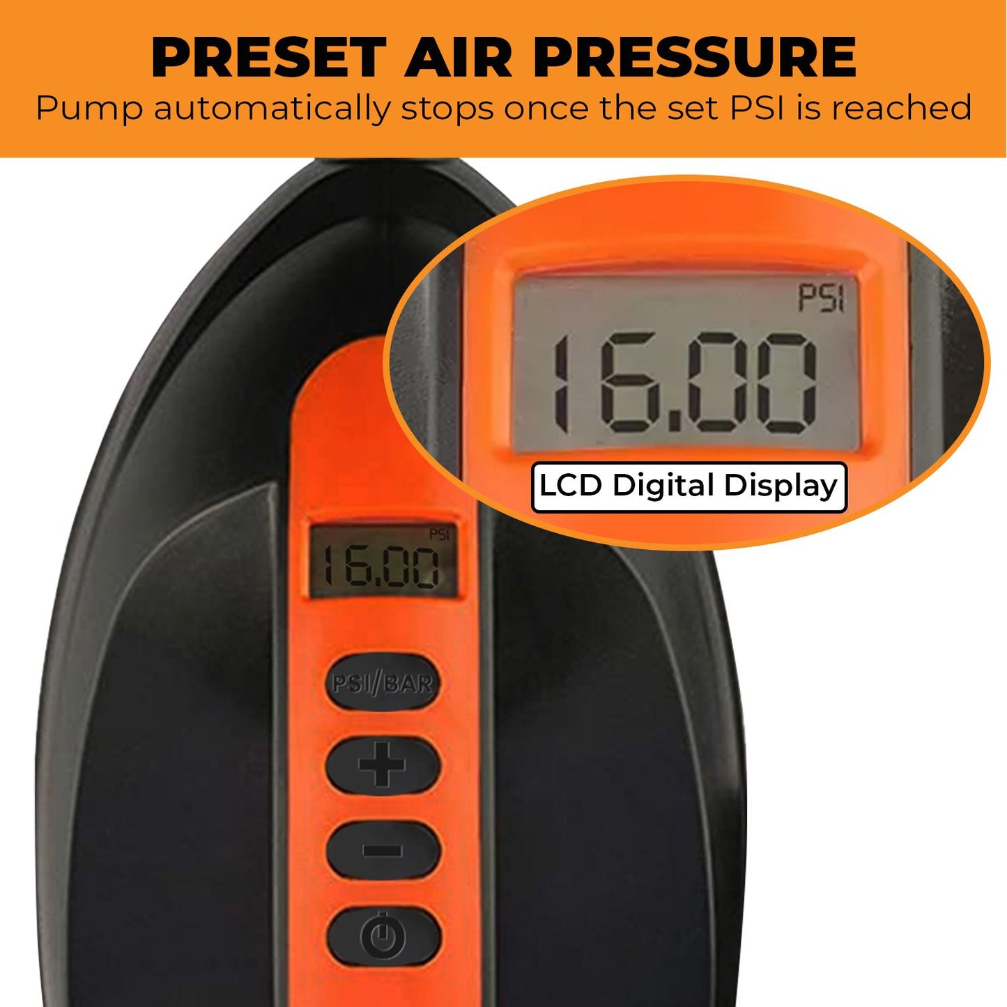 Kahuna Portable Electric Air Pump 12V for Inflatable Paddle Boards - ShopFrenzy