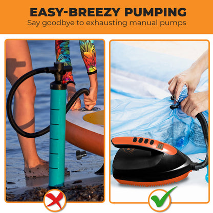 Kahuna Portable Electric Air Pump 12V for Inflatable Paddle Boards - ShopFrenzy
