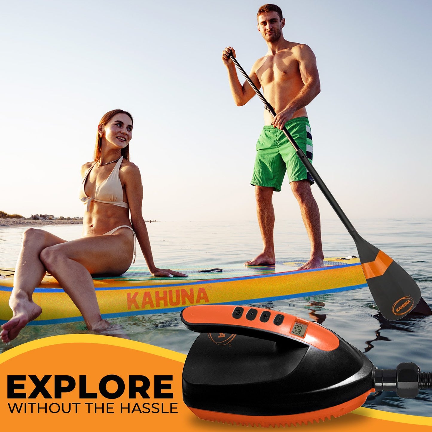 Kahuna Portable Electric Air Pump 12V for Inflatable Paddle Boards - ShopFrenzy