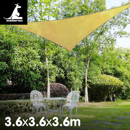 Wallaroo Triangular sail: 3.6 x 3.6 x 3.6m - Sand - ShopFrenzy