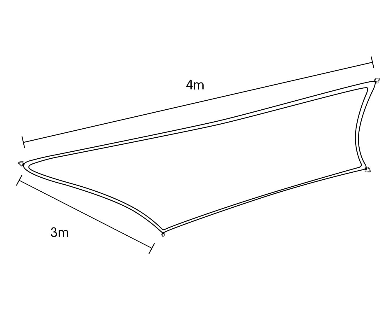 Wallaroo Rectangular Shade Sail Sand: 3m x 4m - ShopFrenzy