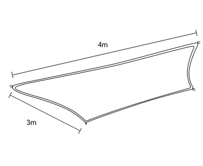 Wallaroo Rectangular Shade Sail Sand: 3m x 4m - ShopFrenzy