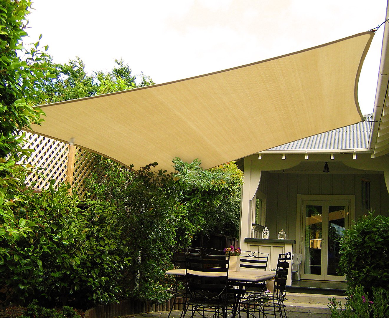 Wallaroo Rectangular Shade Sail 6m x 4m - Sand - ShopFrenzy