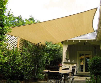 Wallaroo Rectangular Shade Sail 6m x 4m - Sand - ShopFrenzy