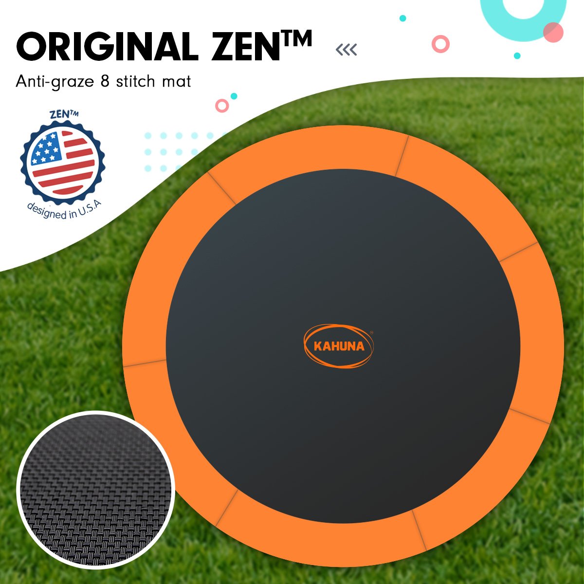 Kahuna 8ft Outdoor Orange Trampoline For Kids And Children Suited For Fitness Exercise Gymnastics With Safety Enclosure Basketball Hoop Set - ShopFrenzy