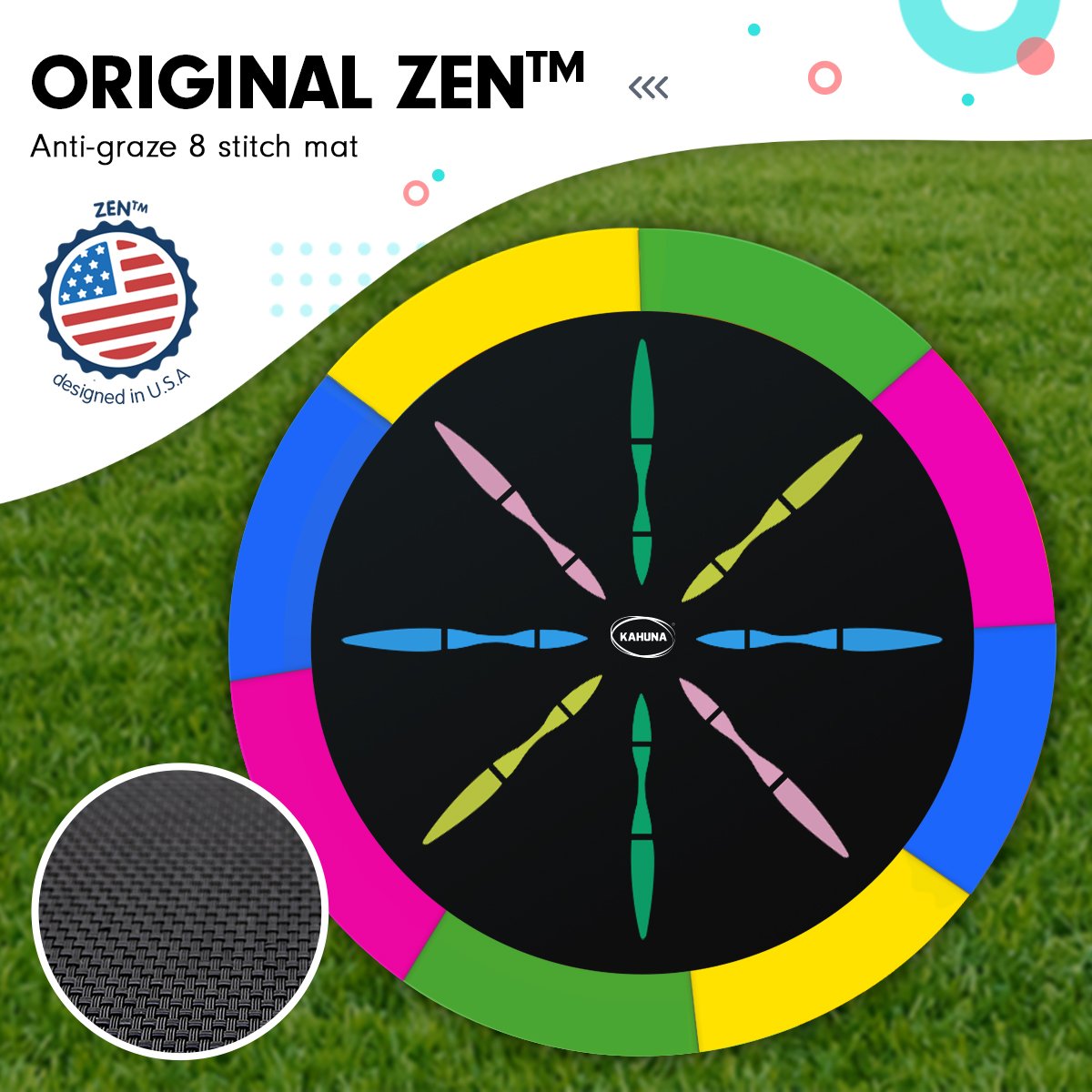 Kahuna 8ft Outdoor Trampoline Kids Children With Safety Enclosure Mat Pad Net Ladder Basketball Hoop Set - Rainbow - ShopFrenzy