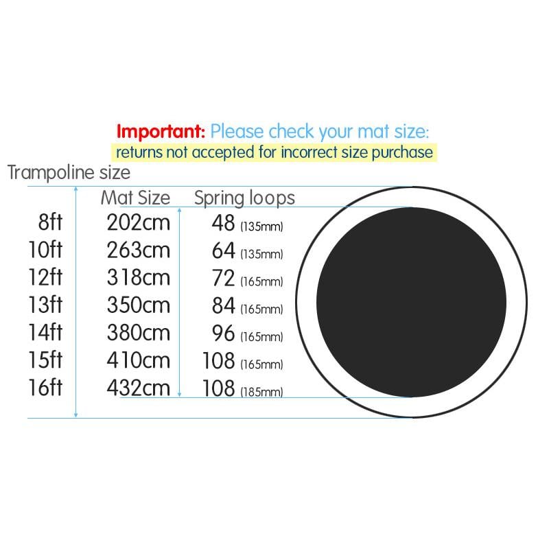 Kahuna 8ft Replacement Trampoline Mat Round - ShopFrenzy