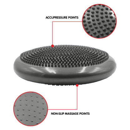 Powertrain Yoga Stability Disc Home Gym Pilates Balance Trainer - Grey - ShopFrenzy