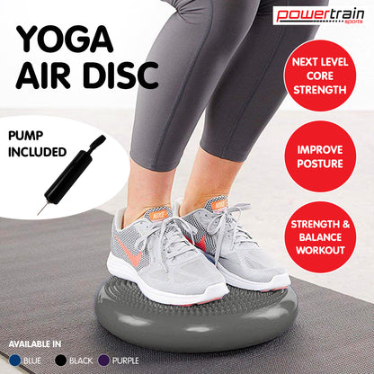 Powertrain Yoga Stability Disc Home Gym Pilates Balance Trainer - Grey - ShopFrenzy