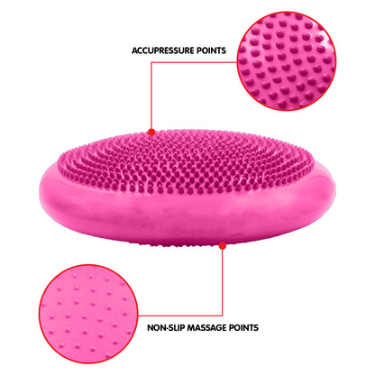 Powertrain Yoga Stability Disc Home Gym Pilates Balance Trainer - Pink - ShopFrenzy