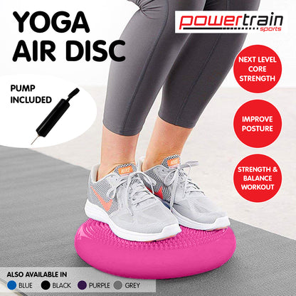 Powertrain Yoga Stability Disc Home Gym Pilates Balance Trainer - Pink - ShopFrenzy