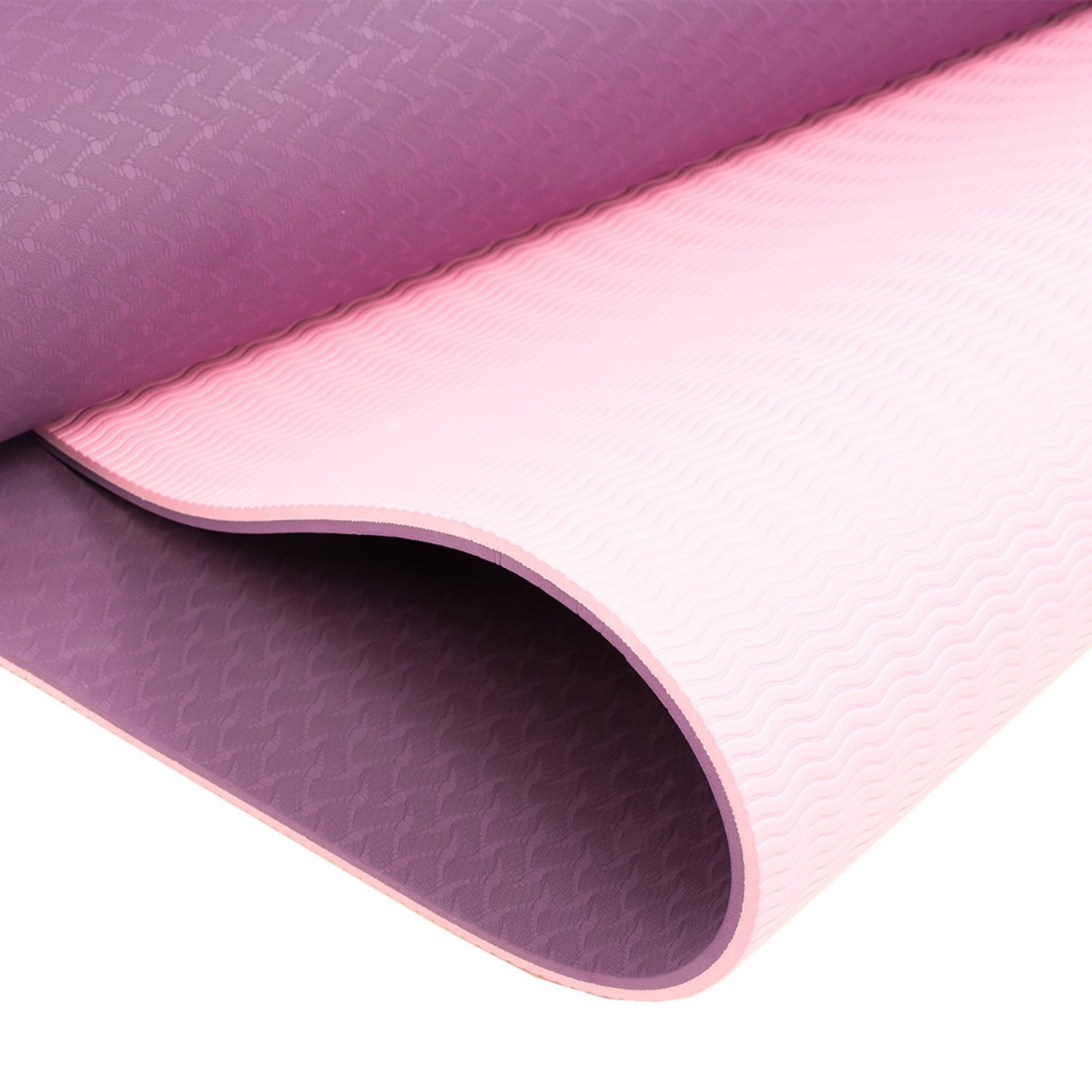Powertrain TPE Yoga Exercise Mat Home Gym Pilates Fitness 8mm Thick in Dark Purple - ShopFrenzy