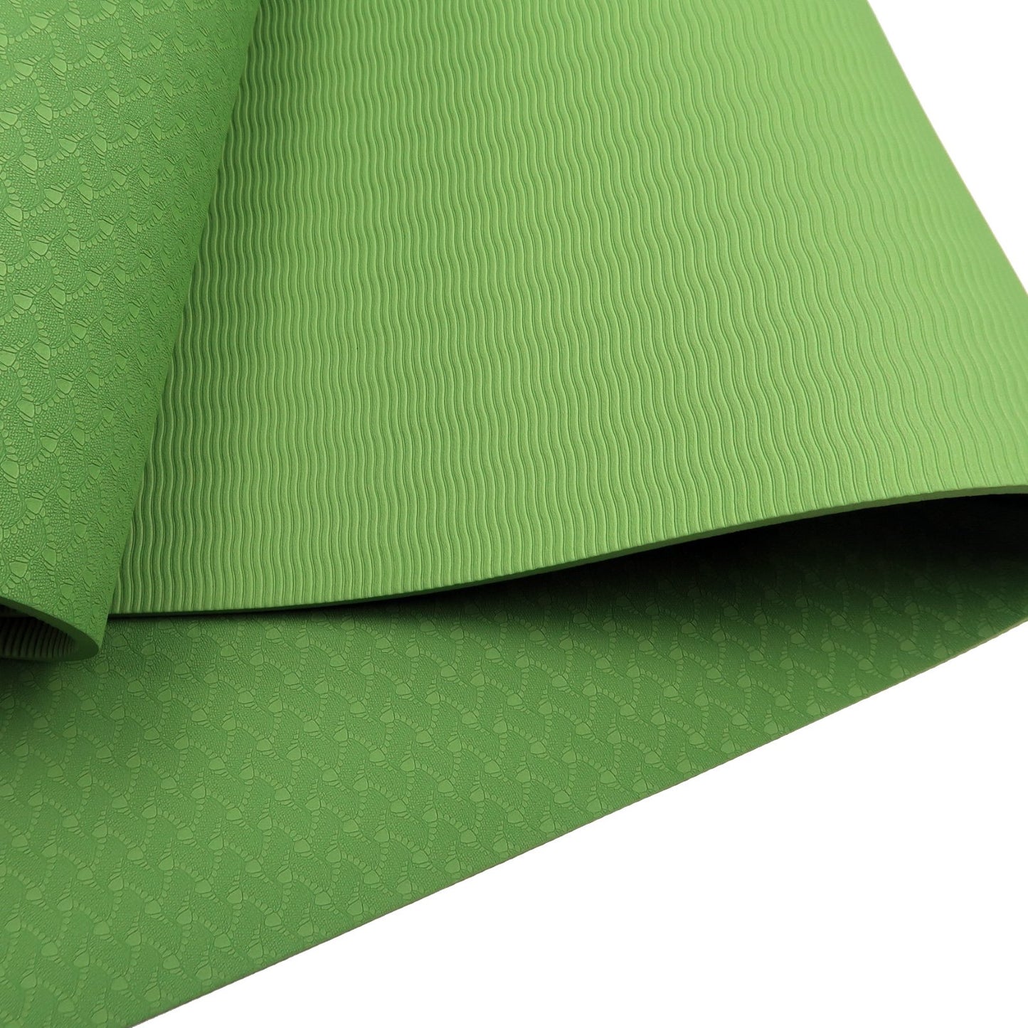 Powertrain Eco-friendly Dual Layer 6mm Yoga Mat | Olive | Non-slip Surface And Carry Strap For Ultimate Comfort And Portability - ShopFrenzy