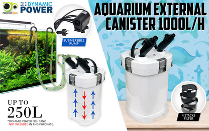 Aquarium External Canister Filter 1000L/H - ShopFrenzy