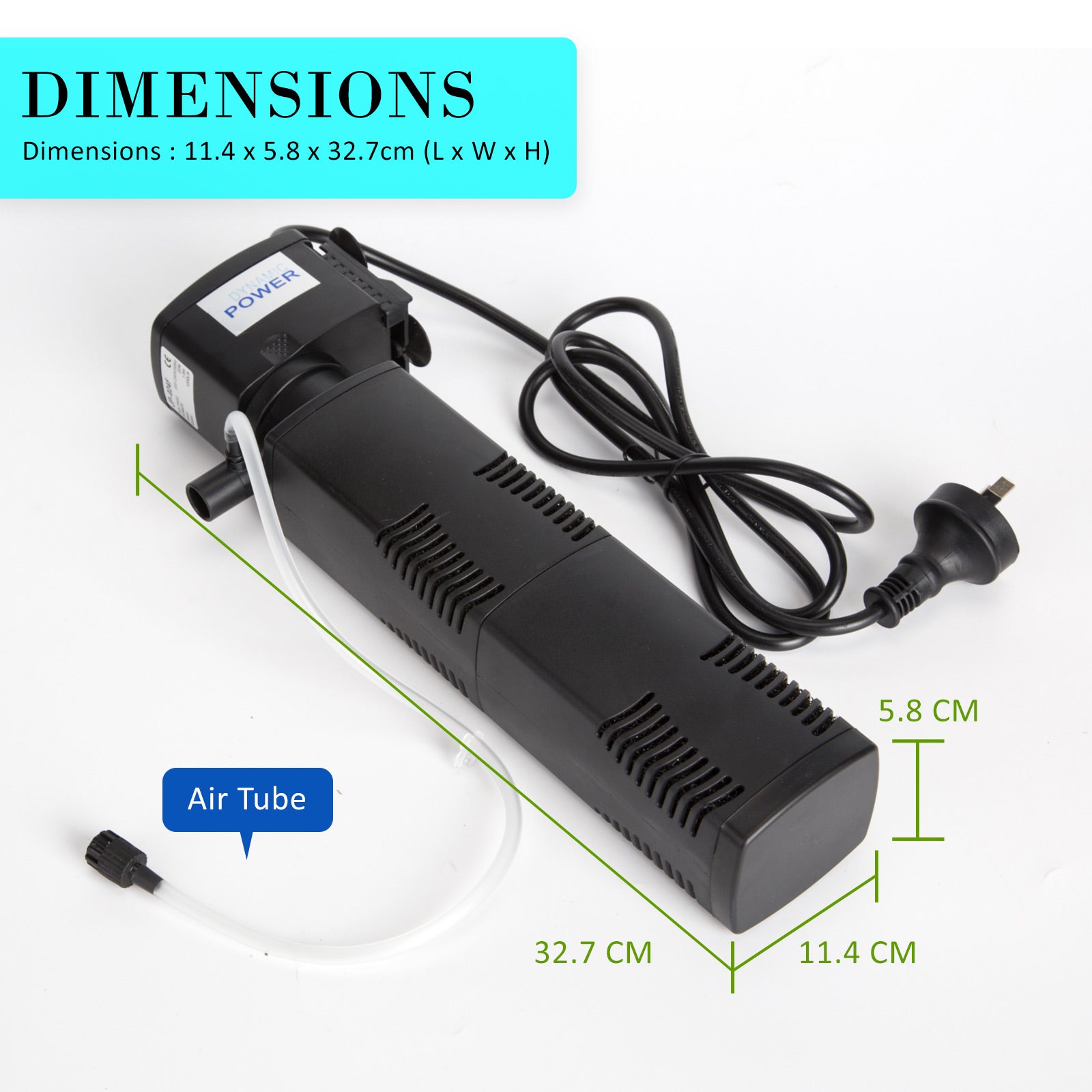 Aquarium Submersible Filter Pond Pump 1200L/H 22W 1.6m - ShopFrenzy