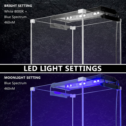 Dynamic Power 2 Set 6W Aquarium Blue White LED Light for Tank 30-50cm - ShopFrenzy
