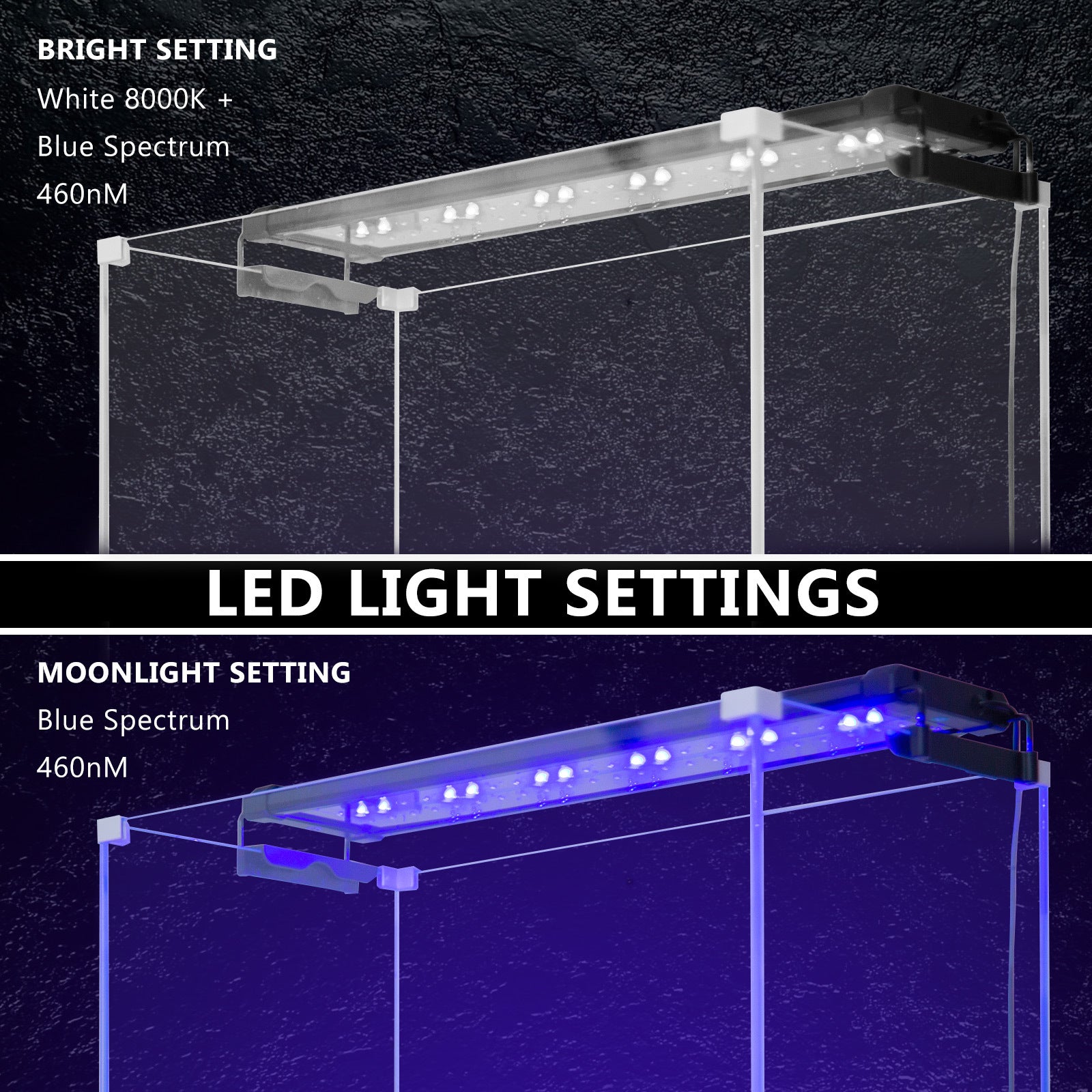 11W Aquarium Blue White LED Light for Tank 50-70cm - ShopFrenzy