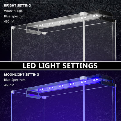 11W Aquarium Blue White LED Light for Tank 50-70cm - ShopFrenzy