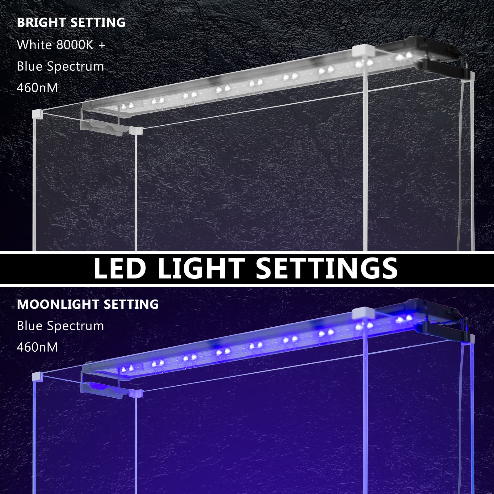 18W Aquarium Blue White LED Light for Tank 75-95cm - ShopFrenzy