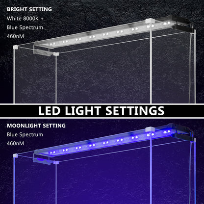 18W Aquarium Blue White LED Light for Tank 75-95cm - ShopFrenzy