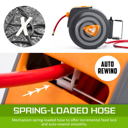 Automotive Air Hose Retractable Reel Wall Mounted 10m - ShopFrenzy