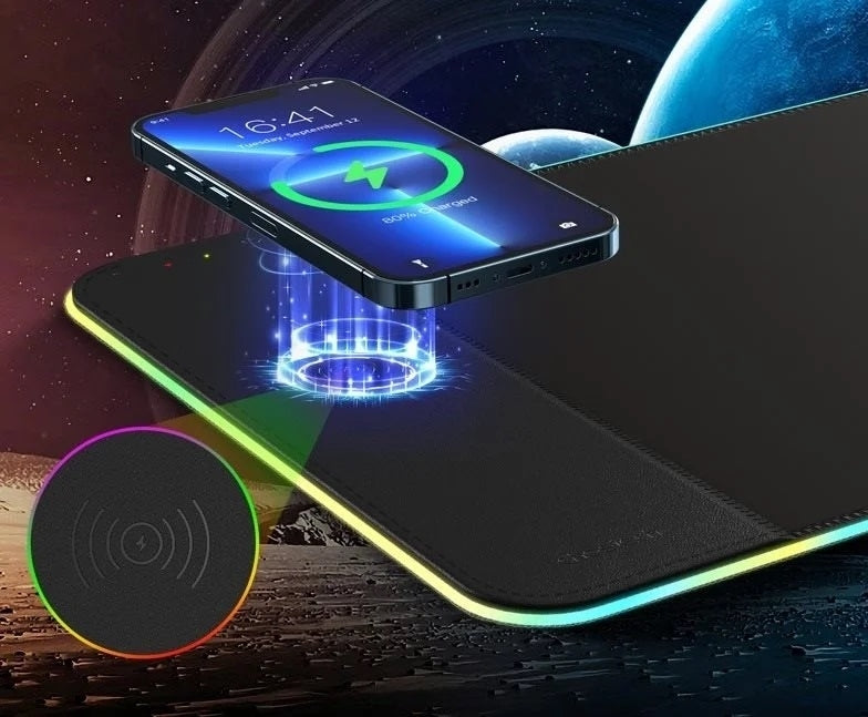 CHOETECH T543-F RGB Illuminated 15W Wireless Charging Mouse Pad - ShopFrenzy