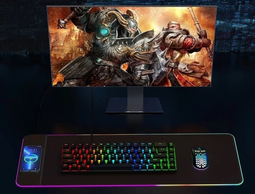 CHOETECH T543-F RGB Illuminated 15W Wireless Charging Mouse Pad - ShopFrenzy