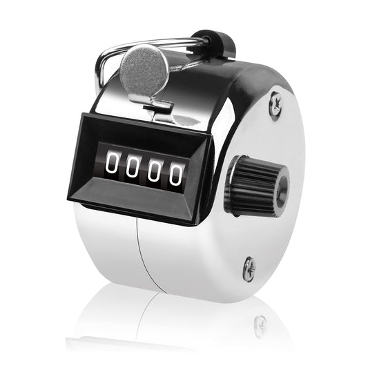 Hand Tally Counter 4-Digit Lap Counters Clicker Pitch for Counting Knitting Coaching - ShopFrenzy