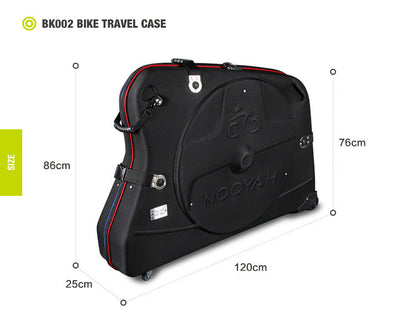 NOOYAH Bike Hard Shell Travel Case EVA Mountain MTB ebike Road Bike 700c Gravel Bike Tourer- BK002 in Black - ShopFrenzy