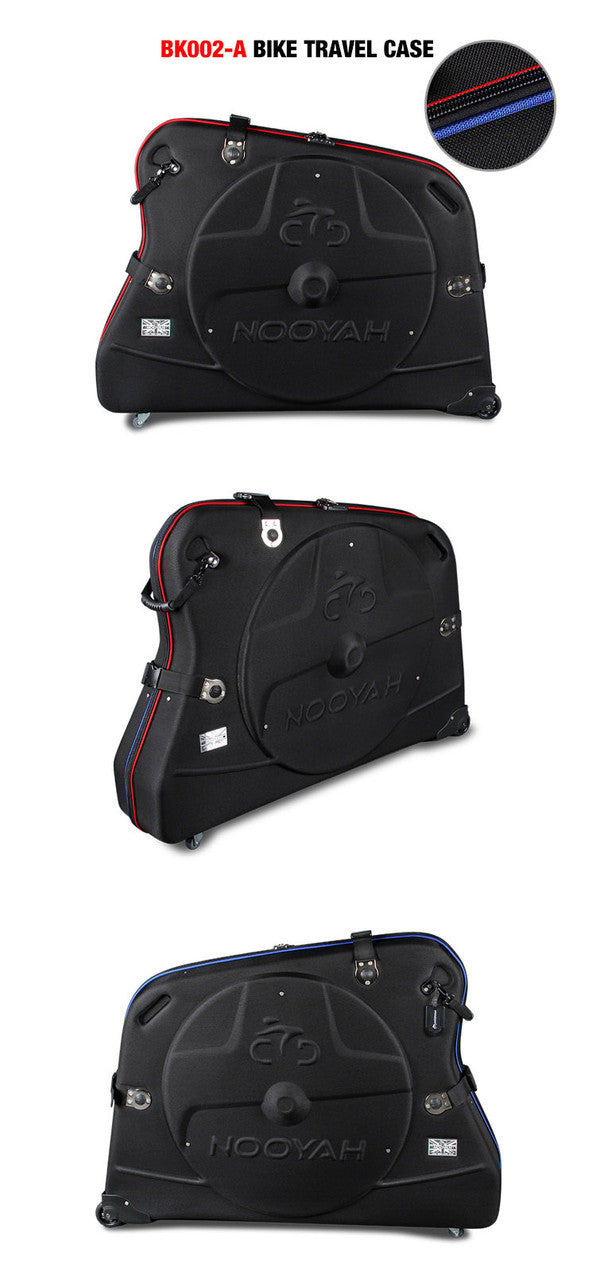 NOOYAH Bike Hard Shell Travel Case EVA Mountain MTB ebike Road Bike 700c Gravel Bike Tourer- BK002 in Black - ShopFrenzy