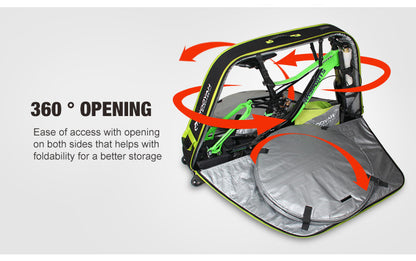 NOOYAH Bike GREY Travel Case Bike Bag Shell EVA Tough material MTB Mountain Bike Road Bike TT 700c Gravel Bike Ebike 29er etc - BK007S - ShopFrenzy