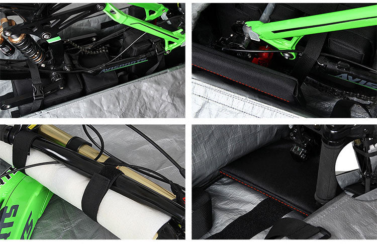 NOOYAH Bike GREY Travel Case Bike Bag Shell EVA Tough material MTB Mountain Bike Road Bike TT 700c Gravel Bike Ebike 29er etc - BK007S - ShopFrenzy