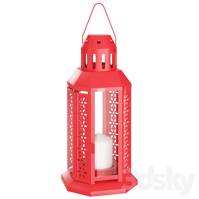 Red Metal Miners Lantern Summer Xmas Wedding Home Party Room Balconey Deck Decoration 21cm Tealight Candle - ShopFrenzy