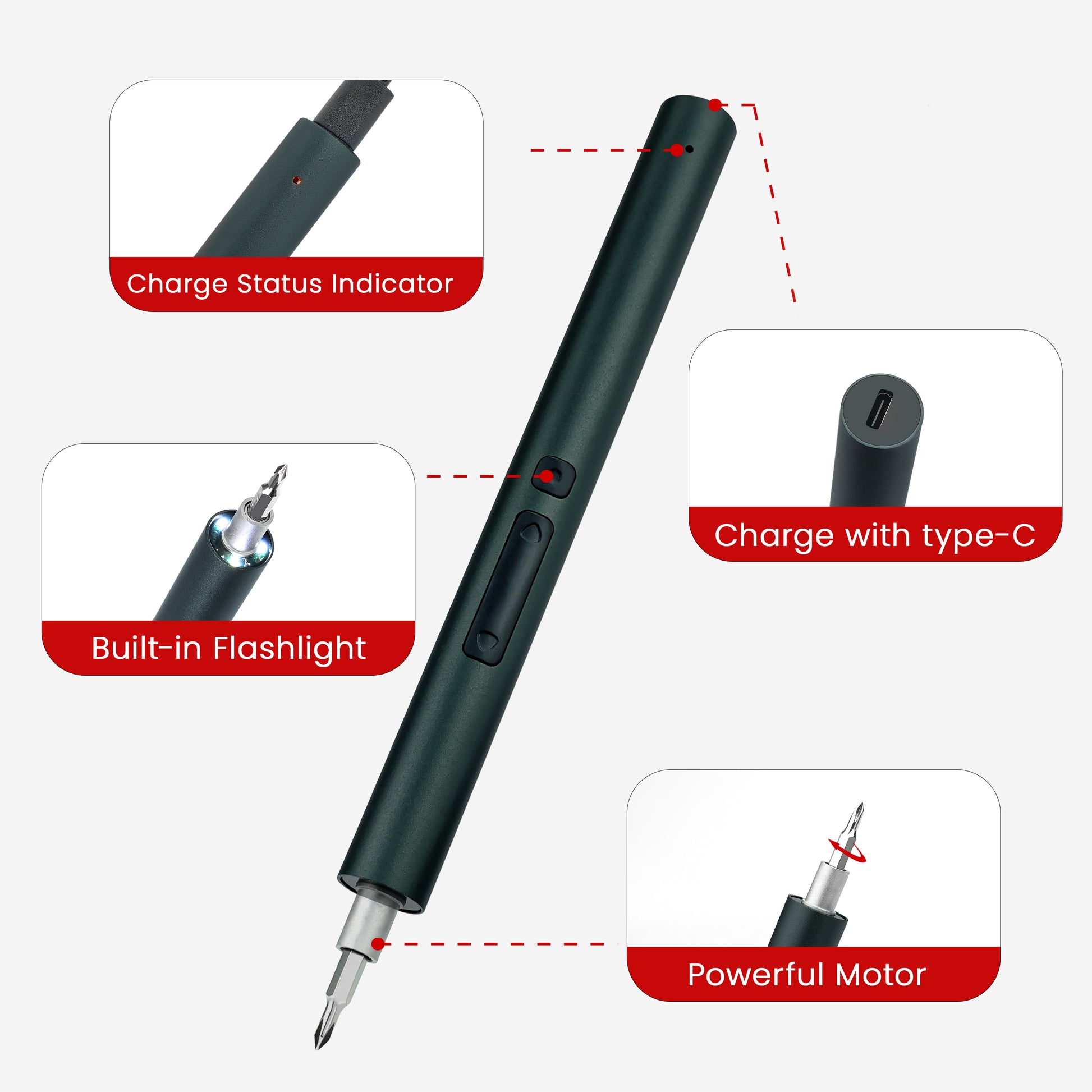 KAIWEETS Mini Electric Screwdriver, 137 in 1 Electric Precision Screwdriver - ShopFrenzy