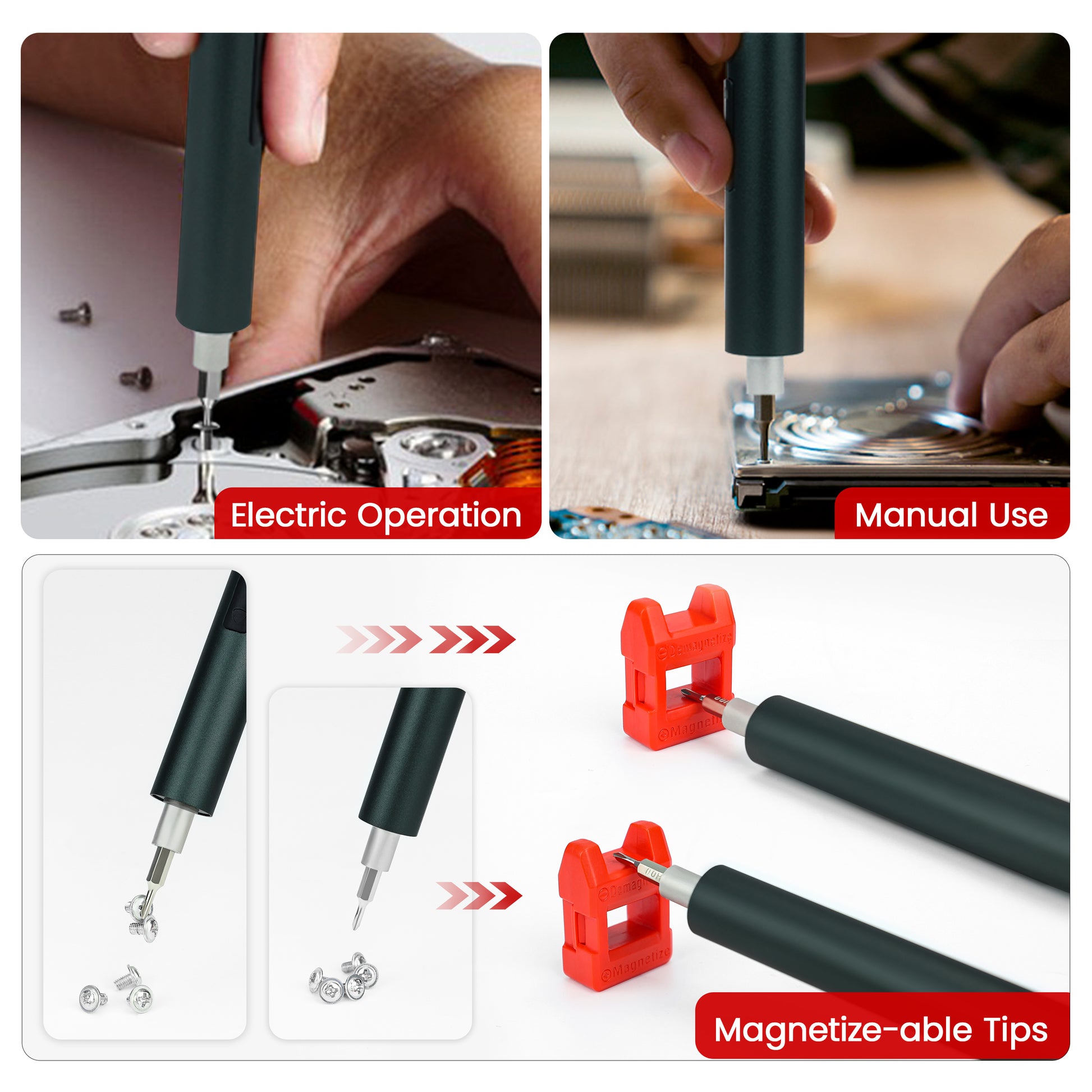 KAIWEETS Mini Electric Screwdriver, 137 in 1 Electric Precision Screwdriver - ShopFrenzy