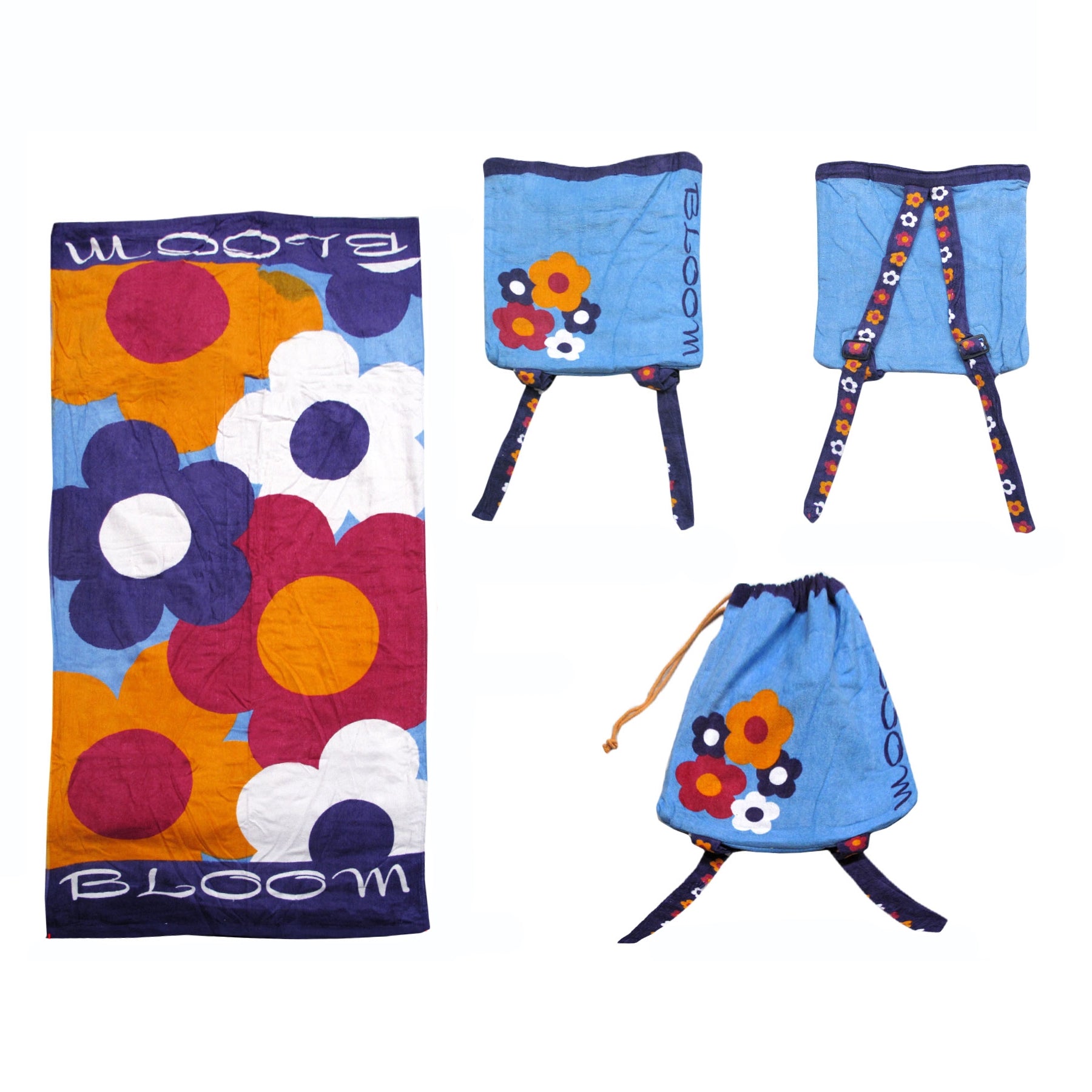 Kids Beach Towel N Bag Bloom - ShopFrenzy