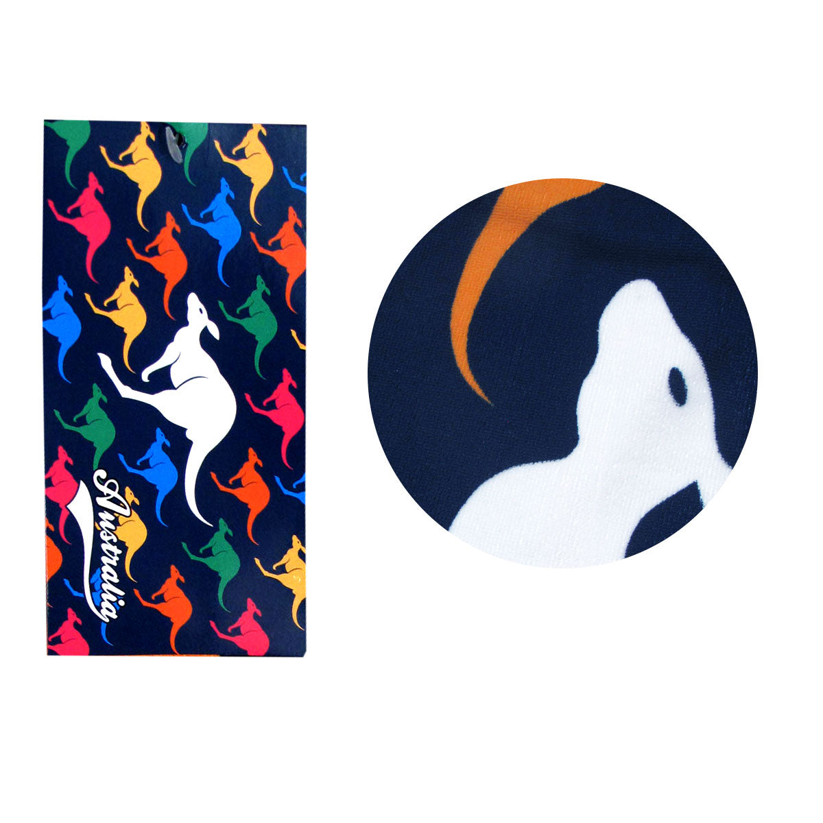 Jumping Kangaroos Printed Microfiber Beach Towel 75 x 152 cm - ShopFrenzy