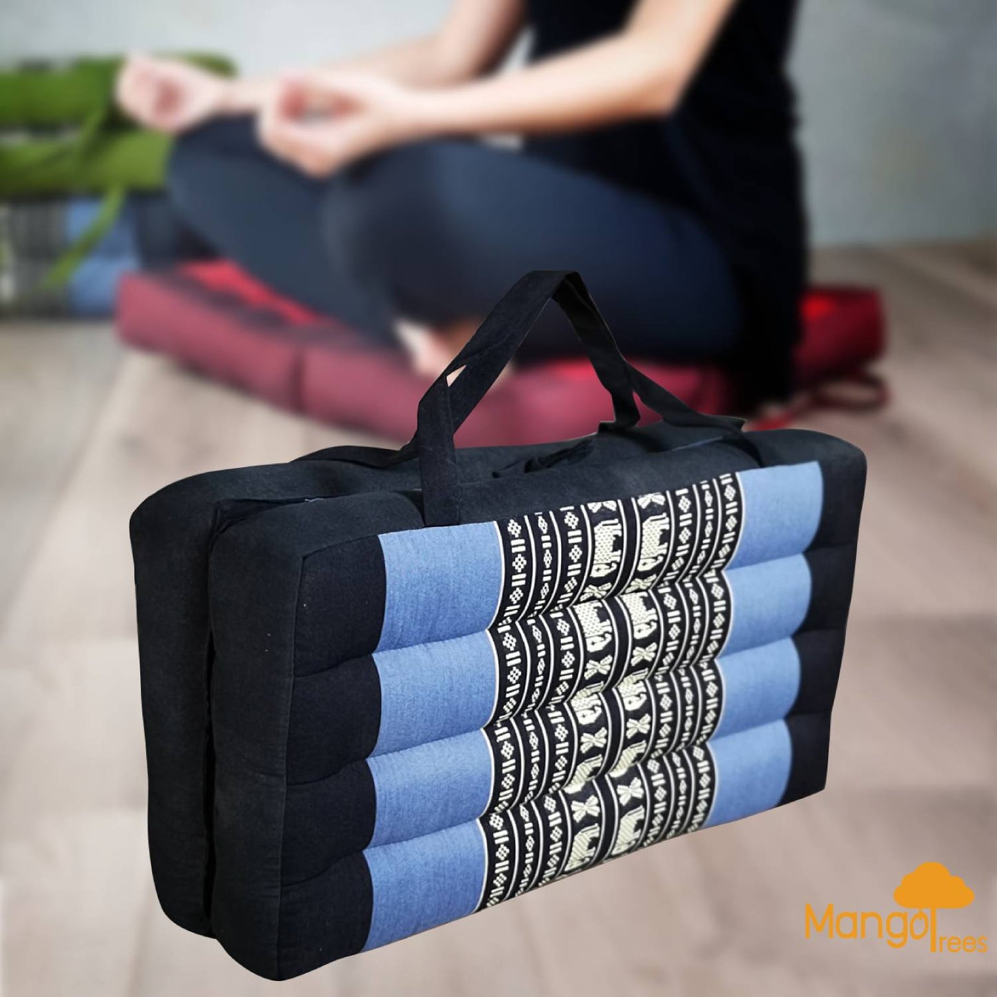 2-Fold Meditation Cushion Yoga Mat BlueEle - ShopFrenzy