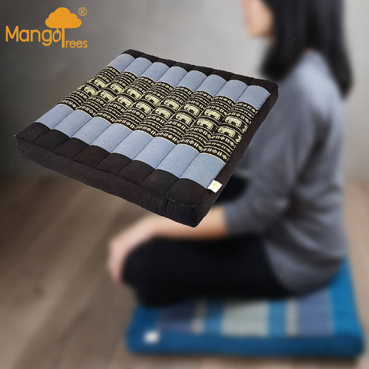 Thai Kapok Meditation Cushion Yoga Seat BlueEle - ShopFrenzy