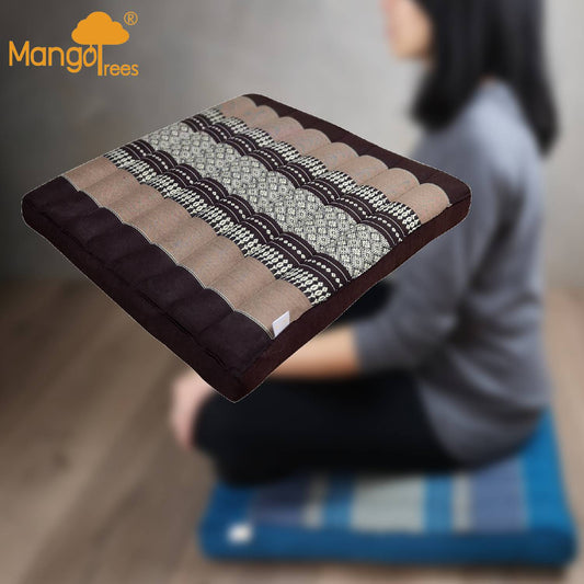 Thai Kapok Meditation Cushion Yoga Seat Brown - ShopFrenzy