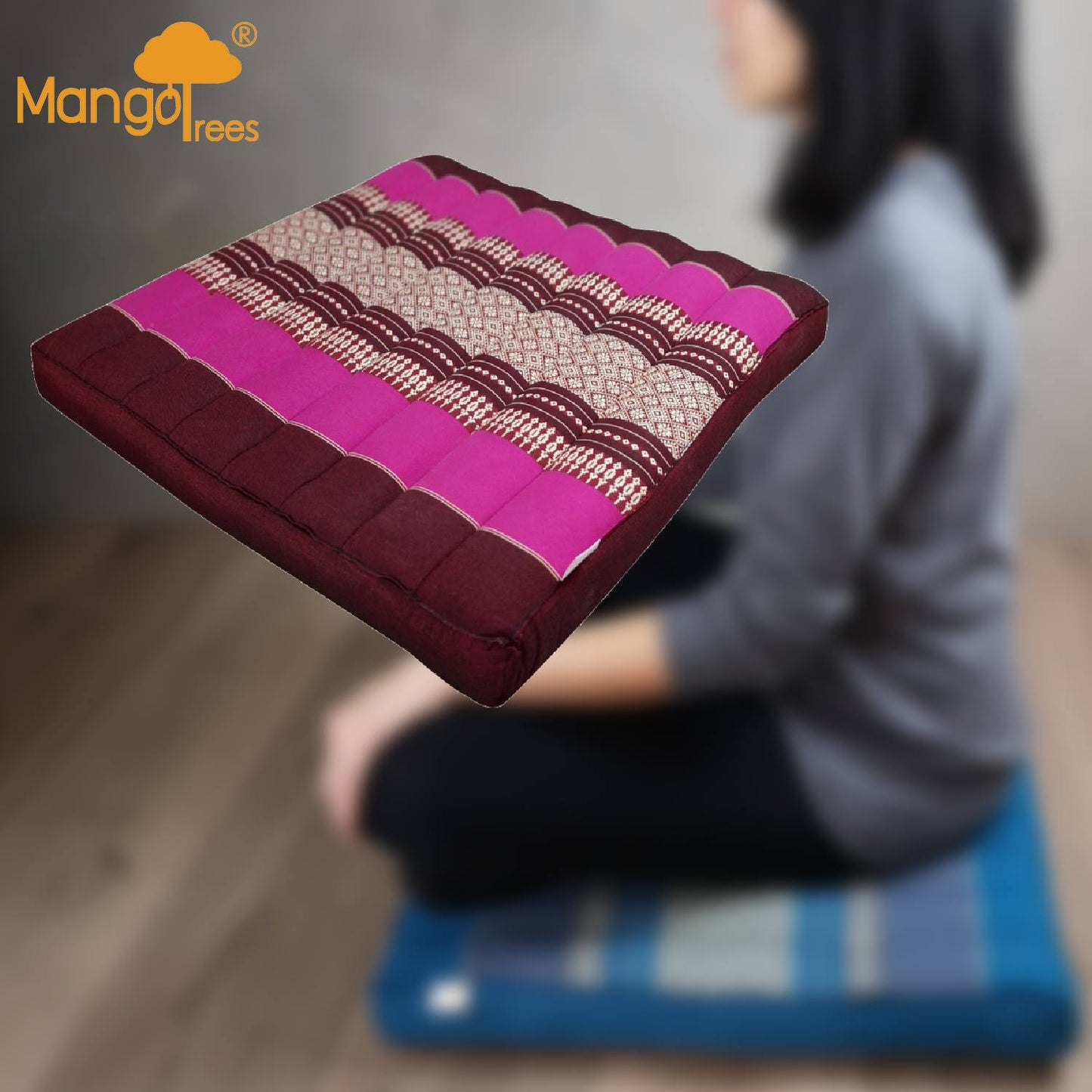 Thai Kapok Meditation Cushion Yoga Seat Pink - ShopFrenzy